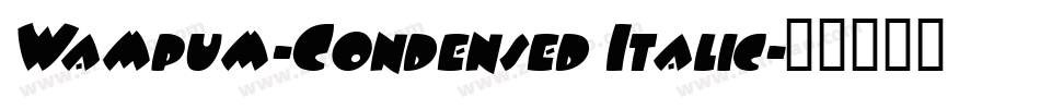 Wampum-Condensed Italic字体转换